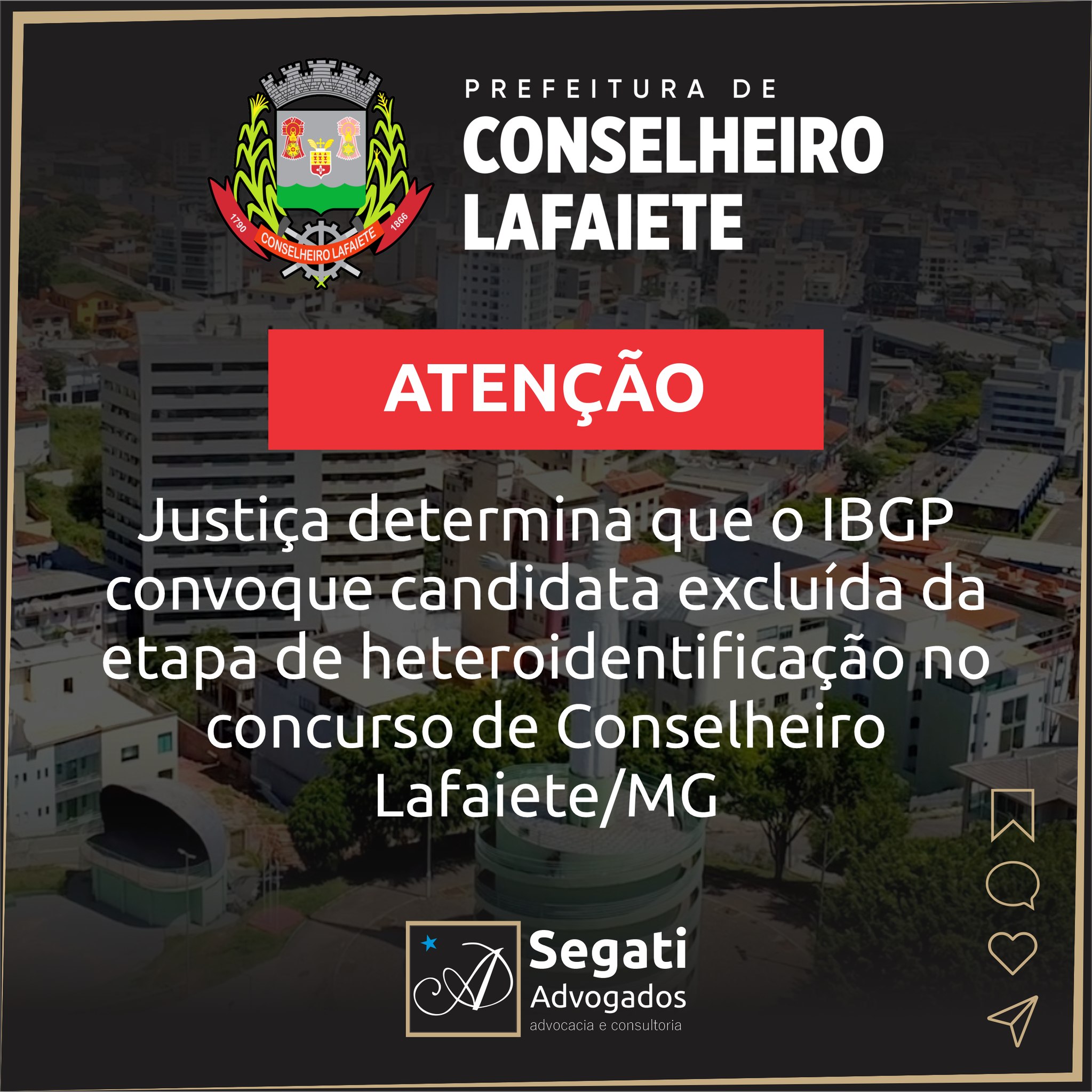Justiça determina que o IBGP convoque candidata excluída da etapa de heteroidentificação no concurso de Conselheiro Lafaiete/MG