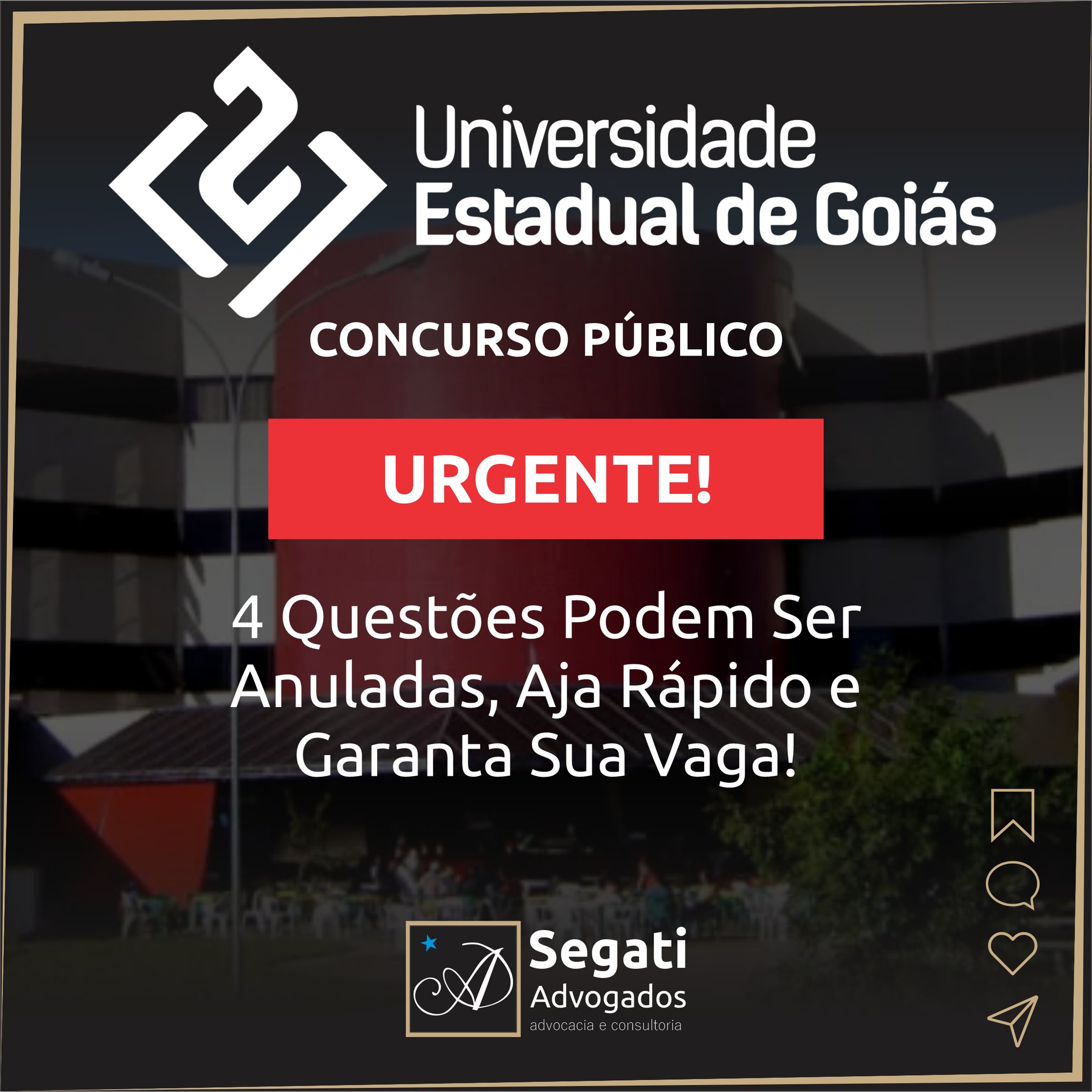 Concurso da UEG - 4 Questões podem ser anuladas, aja rápido e garanta sua vaga!