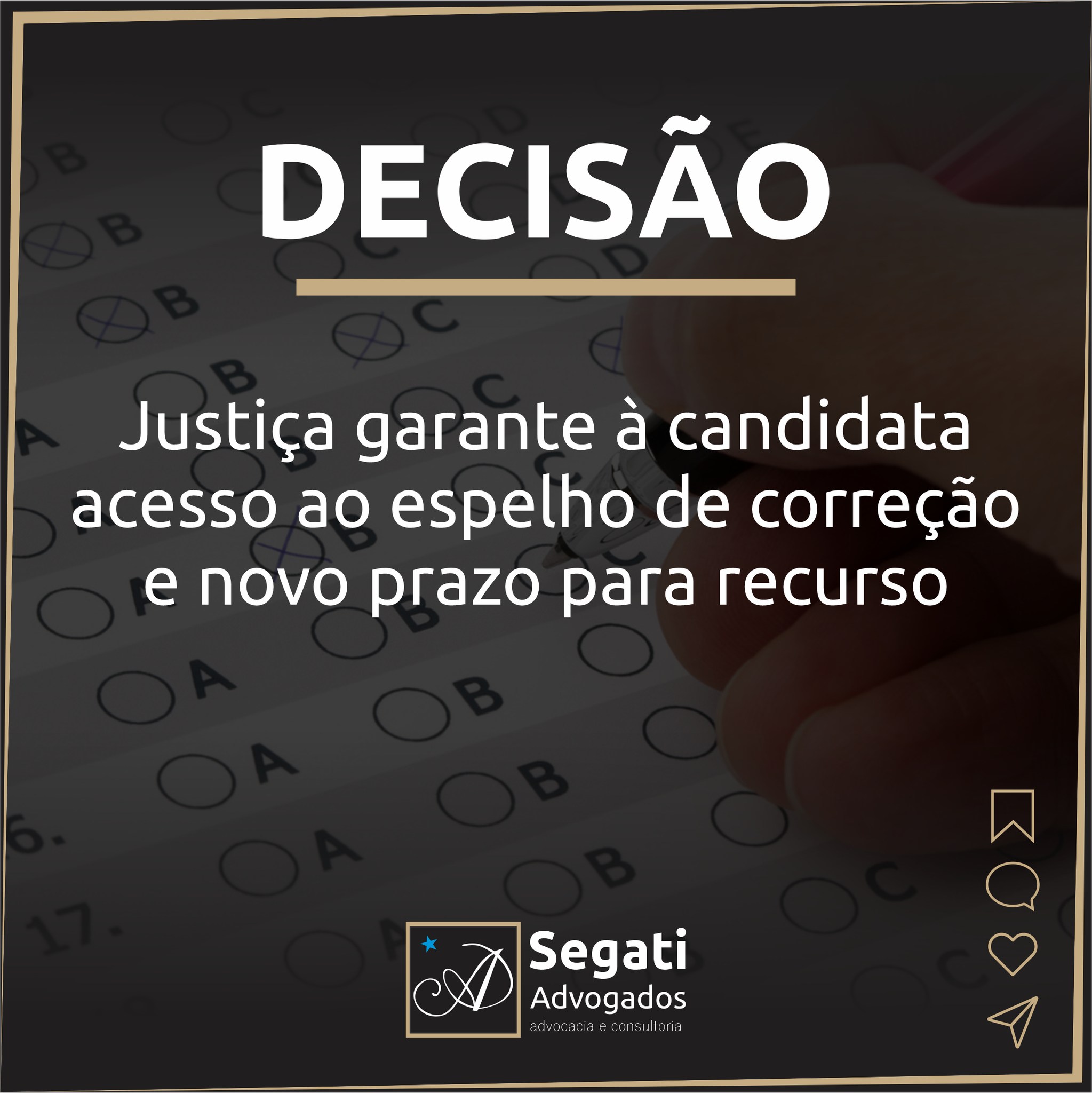 Justiça garante à candidata acesso ao espelho de correção e novo prazo para recurso