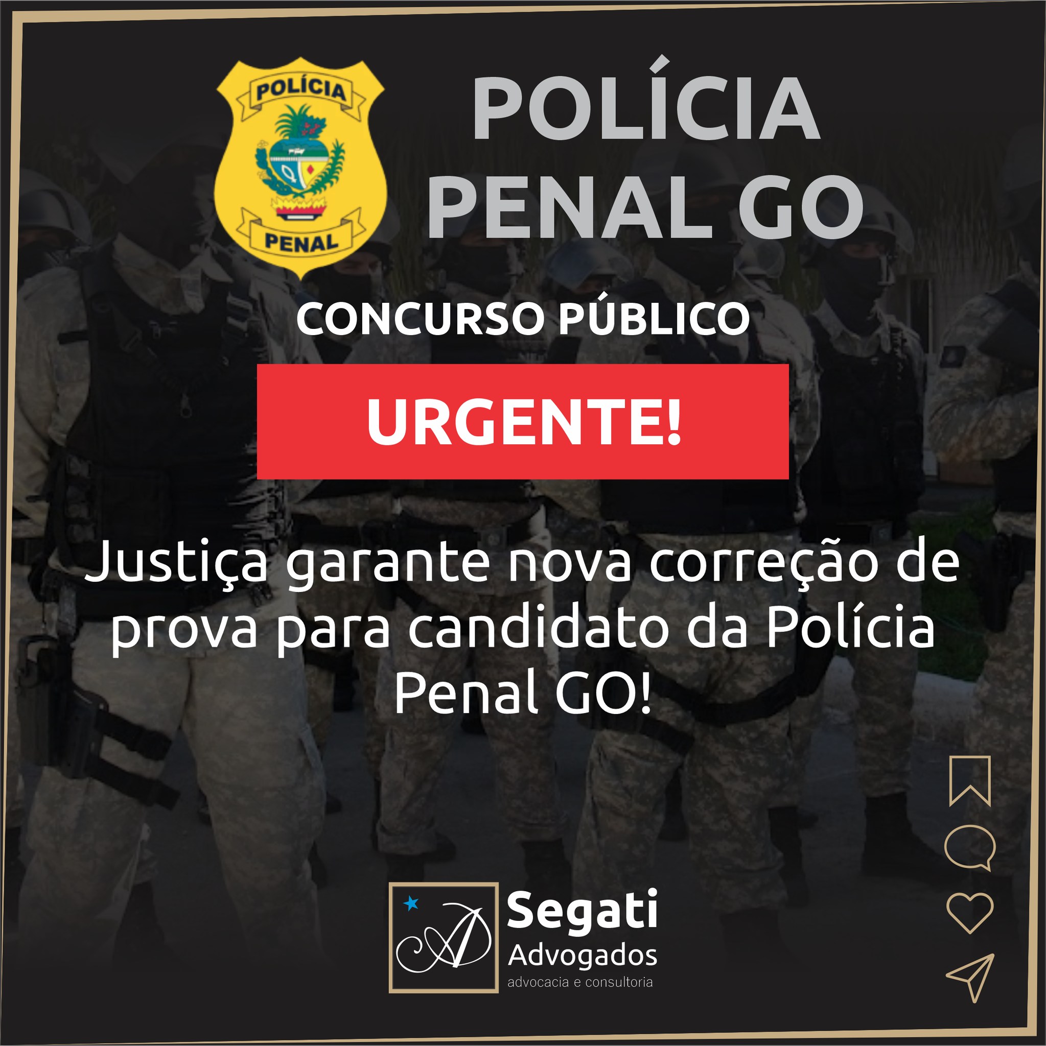 Justiça garante nova correção de prova para candidato da PPGO (Polícia Penal GO)