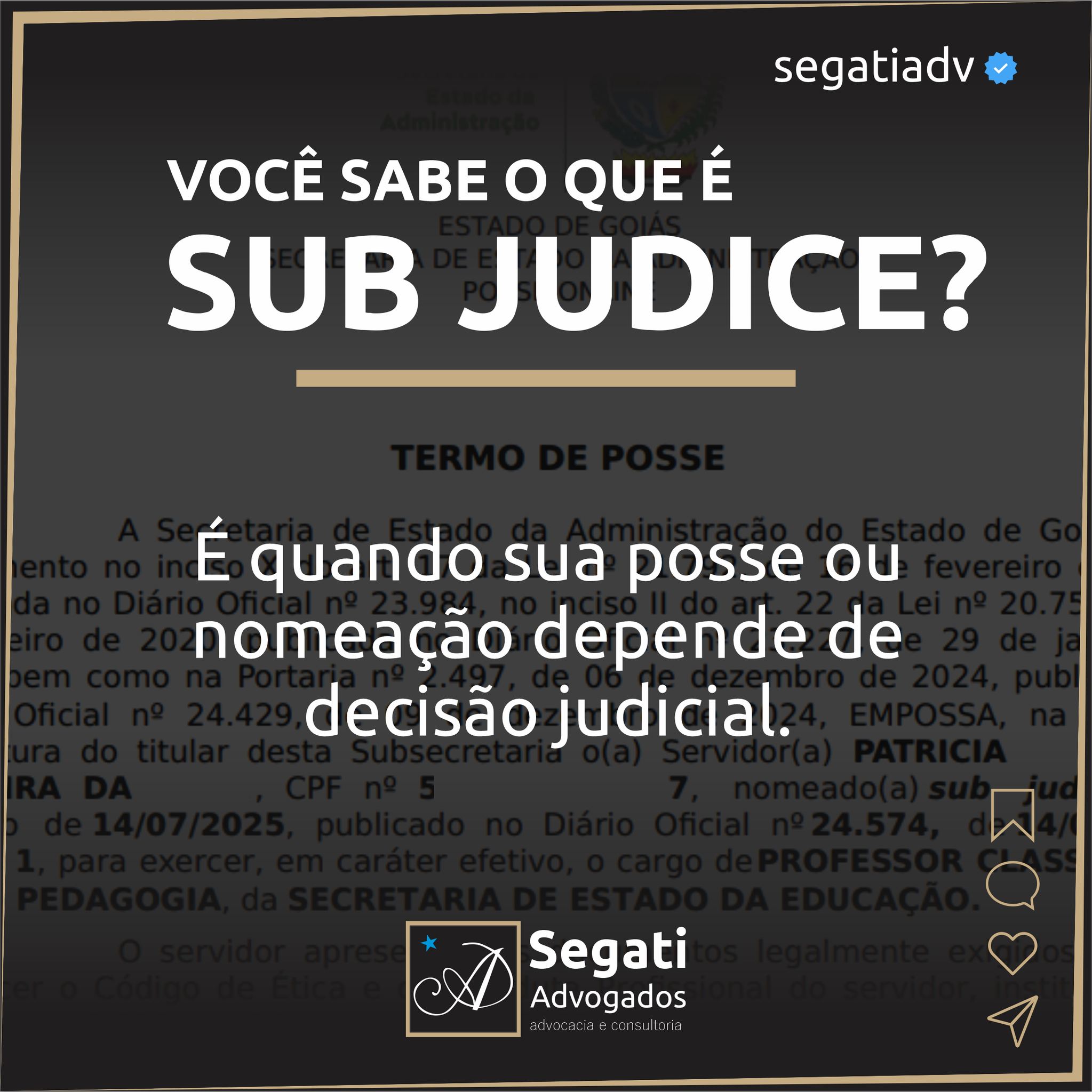 Você sabe o que significa estar sub judice em um concurso público?