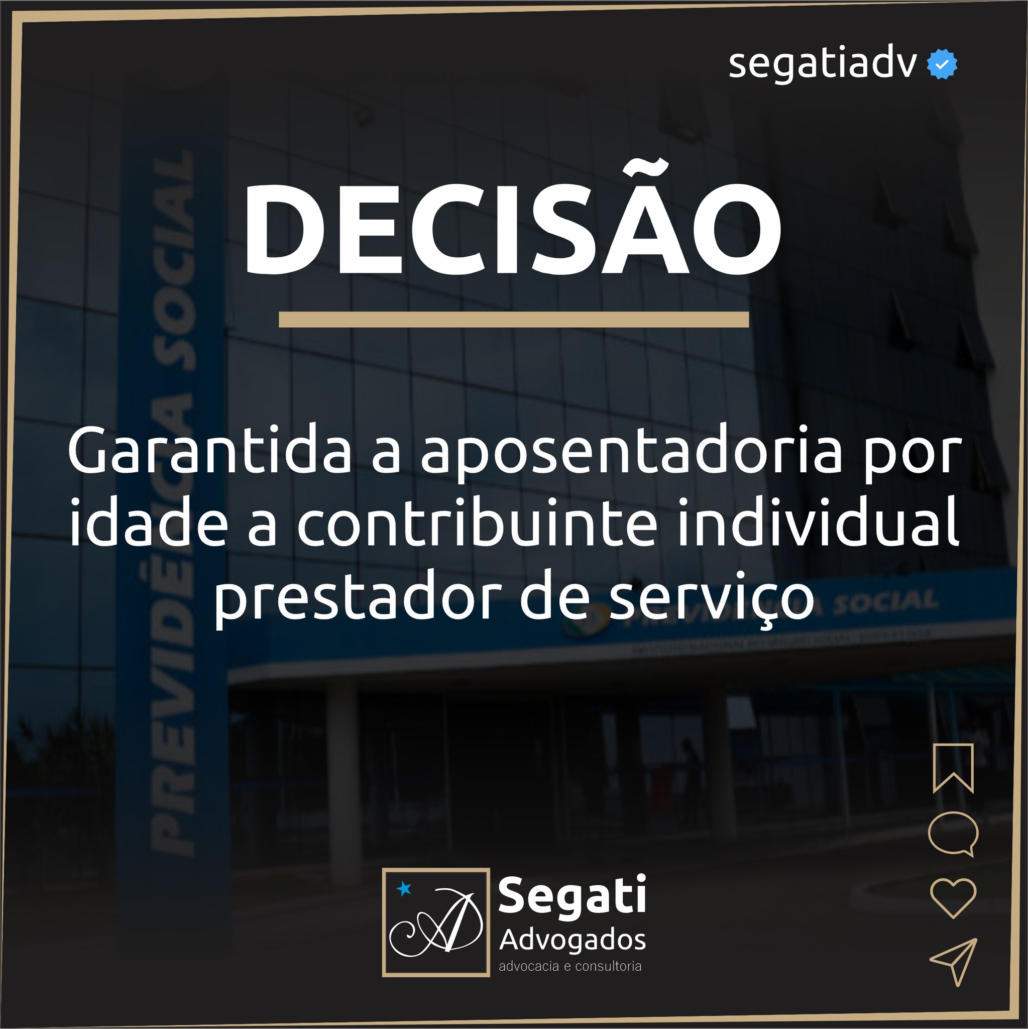 Garantida a aposentadoria pór idade a contribuinte individual prestador de serviço